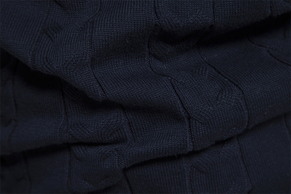 Cozy men's knit sweater: Bergen Nordic half-zip for winter comfort and casual fashion.