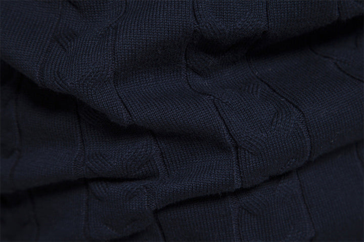 Cozy men's knit sweater: Bergen Nordic half-zip for winter comfort and casual fashion.