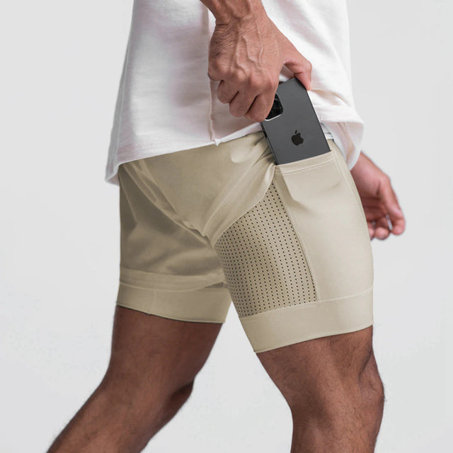 Marky men's sport shorts laid flat, displaying the lightweight and summer-ready design