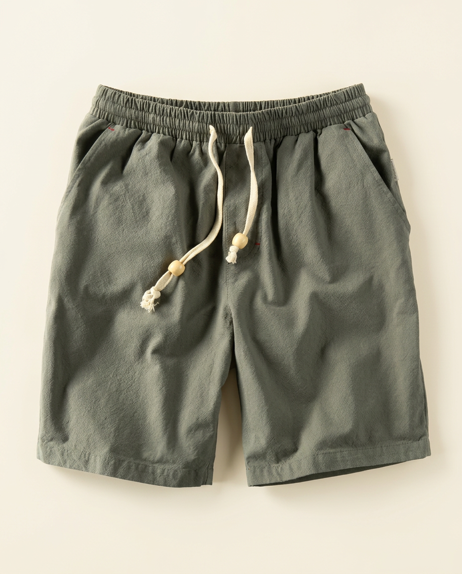 Versatile men's drawstring shorts for casual wear, active comfort, & everyday summer style.