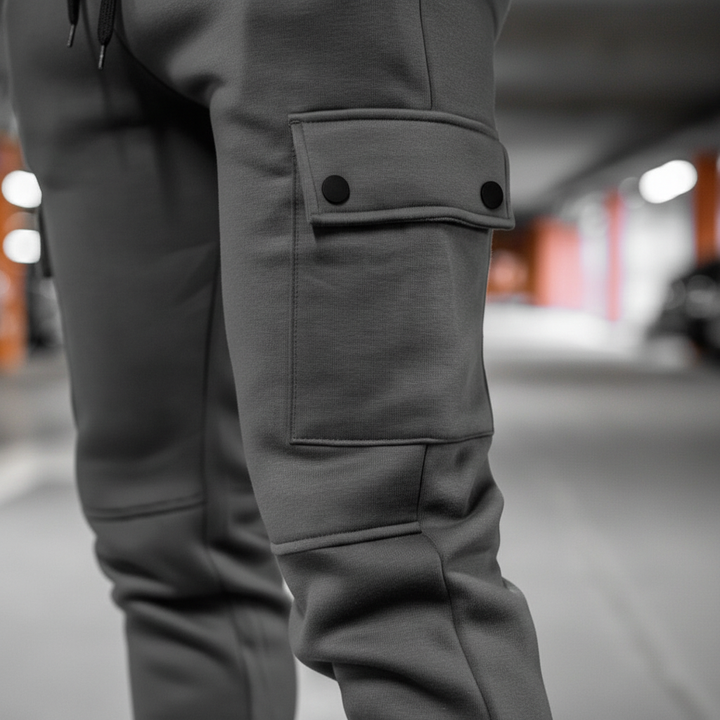 Comfortable men's flexible cropped jogging pants. Great for gym, lounge, or daily athleisure.