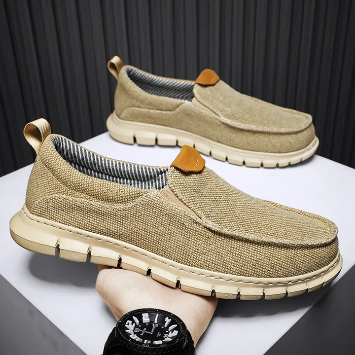 Easy wear men's slip-on shoes. Versatile & comfortable for casual summer style. Everyday footwear.