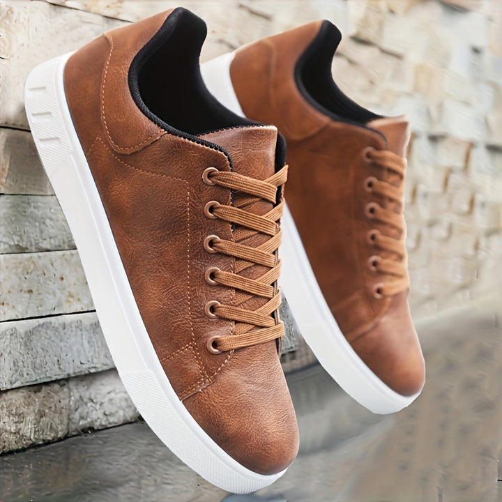 Durable white men's everyday walkers, slip-resistant for secure and comfortable walking.