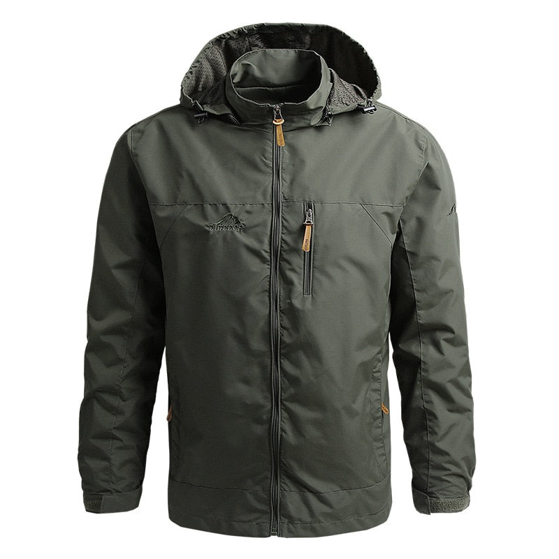 Stylish men's hooded adventure jacket. Waterproof activewear, ideal as a casual & travel jacket for men.