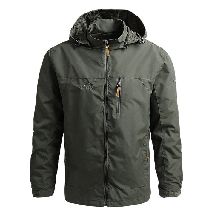 Stylish men's hooded adventure jacket. Waterproof activewear, ideal as a casual & travel jacket for men.