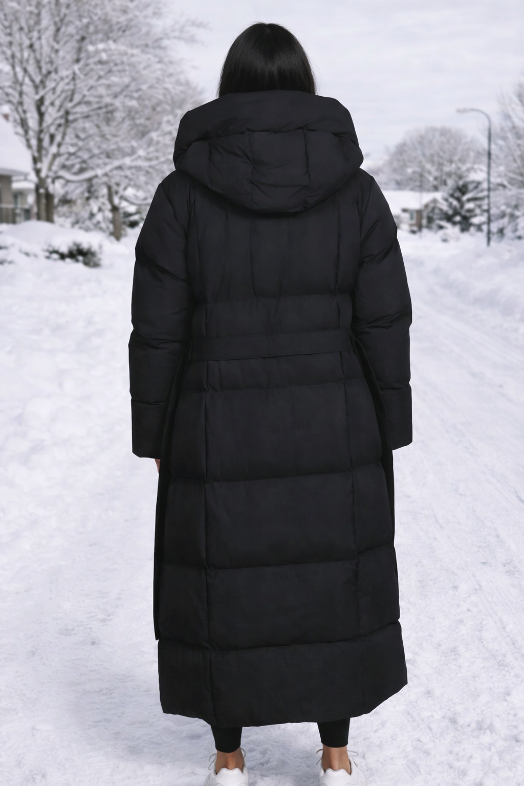 Stylish men's brown hooded puffer coat, providing superior warmth & protection against winter cold.