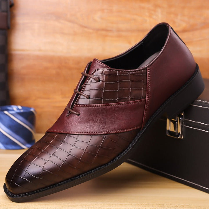 Sophisticated blue Lucente men's Oxford dress shoes. Classic formal footwear for business, events, & evening attire.