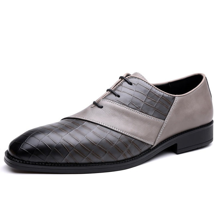 Polished black Lucente men's Oxford dress shoes. Sleek formal footwear for professional business & evening events.