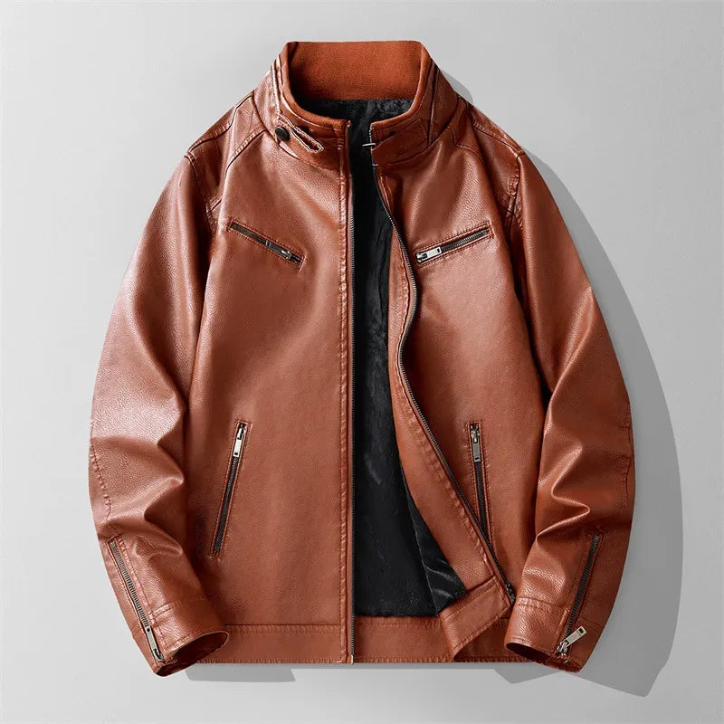 Men's black modern fit zipper jacket. Stylish casual outerwear, perfect for layering & contemporary fashion.