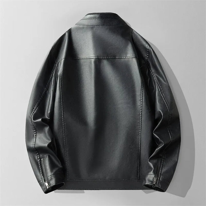 Coffee brown men's modern zipper jacket, a versatile casual outerwear piece for stylish layering.