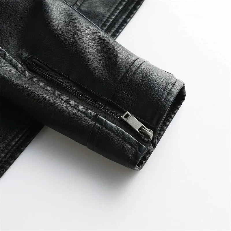 Sleek men's fashion jacket with a modern fit and prominent zipper detail. Ideal for casual style.