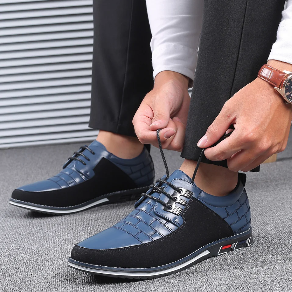 GentleStep men's orthopedic dress shoes with advanced arch support for ultimate comfort.