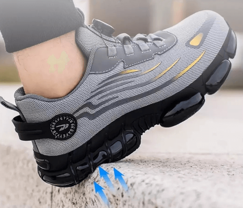 Men's protective work shoes, offering orthopedic comfort & industrial safety for challenging jobs. Anti-fatigue.