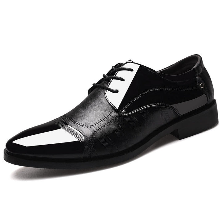 Mens black patent oxford dress shoes for formal events, offering classic style and a sophisticated elegant finish.