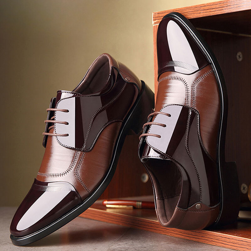 Elegant men's formal black oxford shoes, ideal for special occasions, business attire, & polished finish.