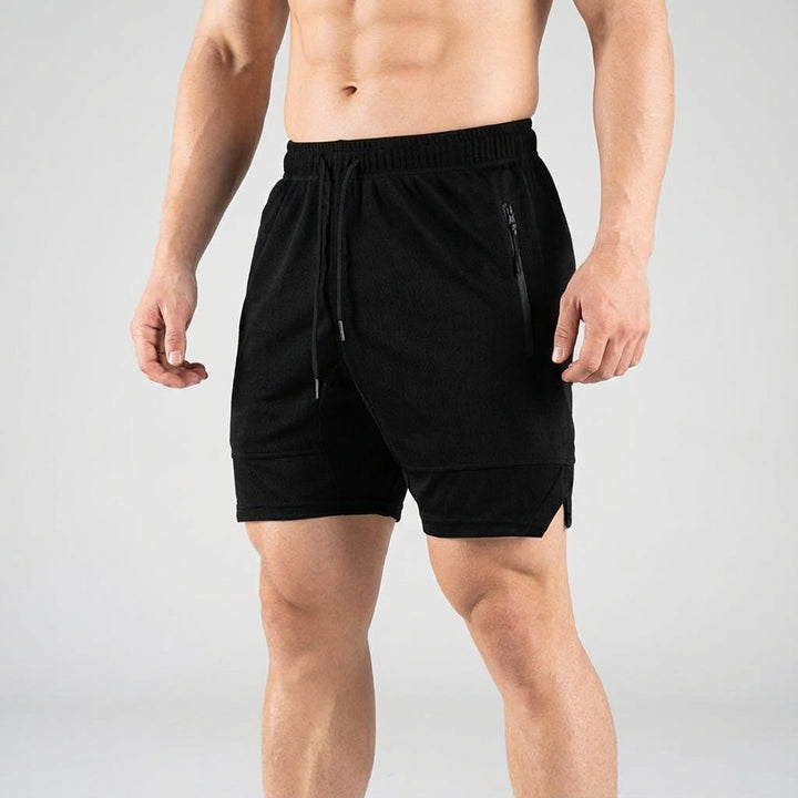Bryant men's athletic shorts in polyester, featuring side pockets for activewear