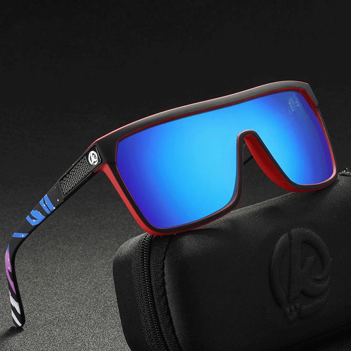 Stylish men's polarized sunglasses, flexible UV400 eyewear for summer activities