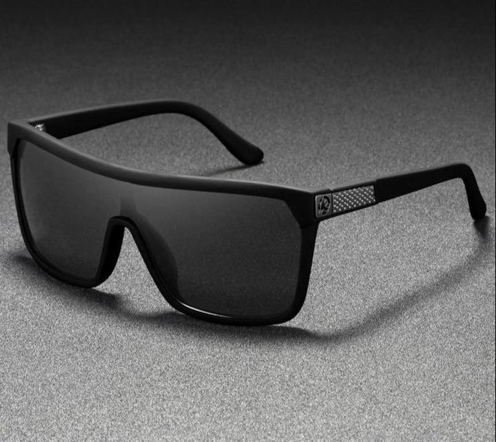 Close-up of men's flexible polarized sunglasses with UV400, perfect for outdoor use