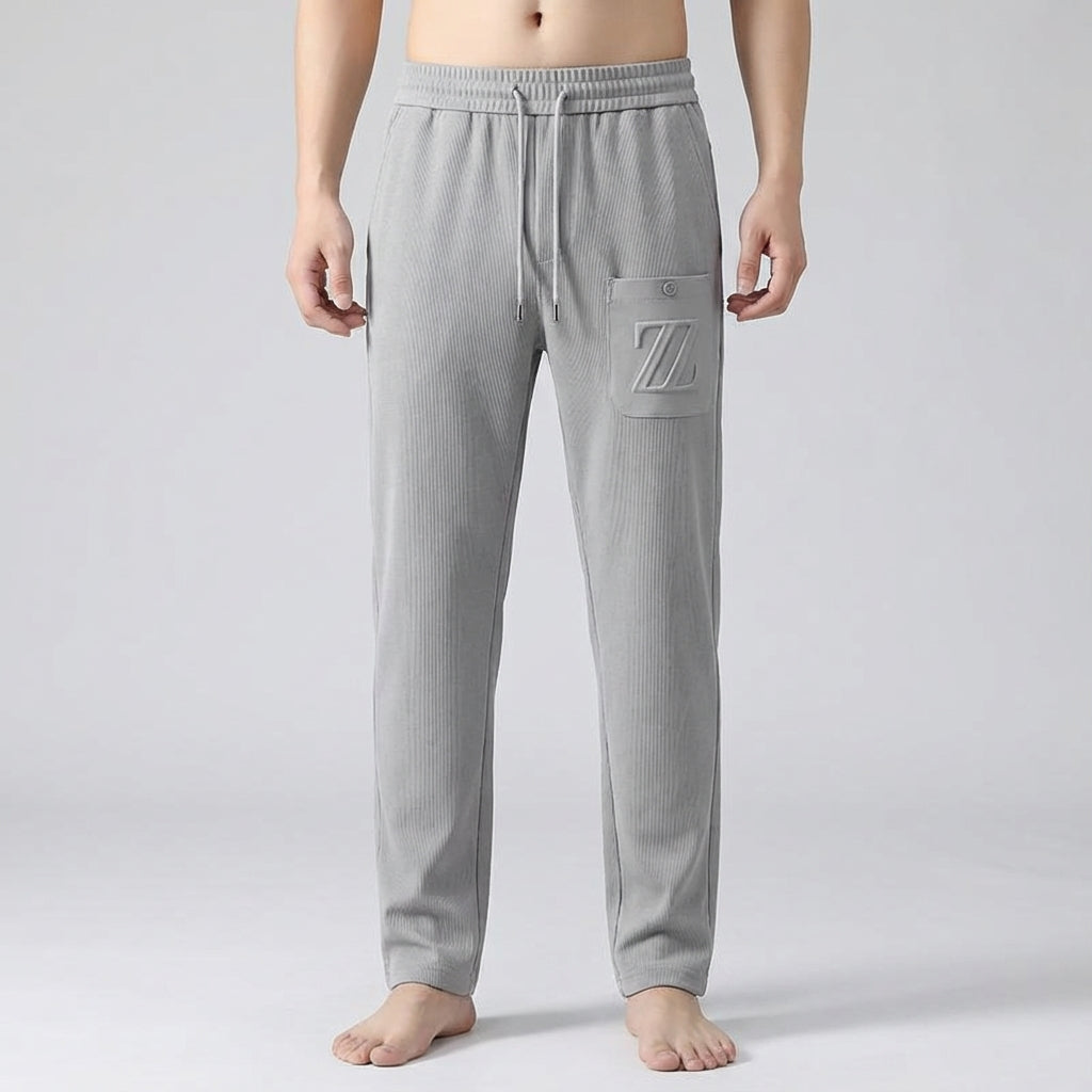 Comfortable men's jogging trousers, Felix, in black, excellent for workouts or relaxed wear