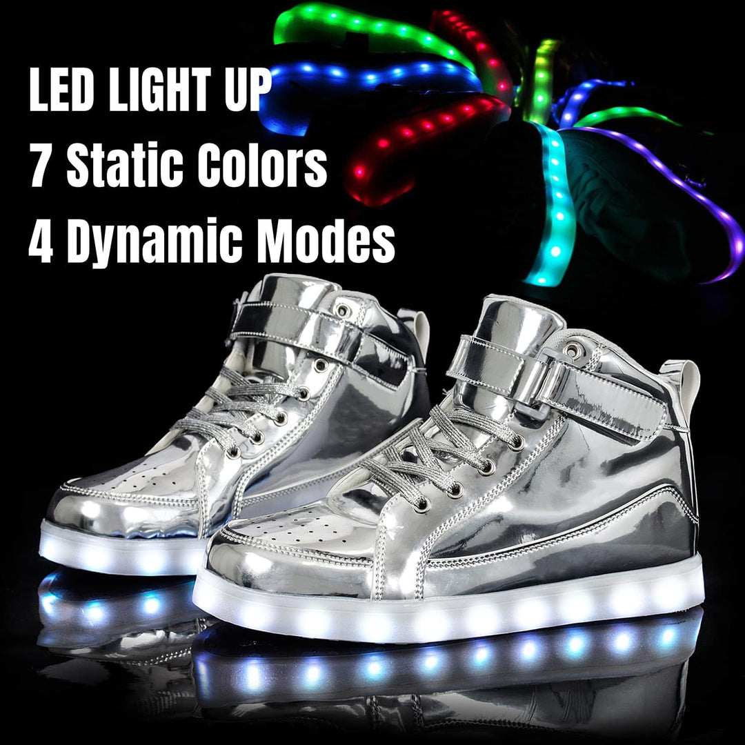 Men's athletic casual light-up shoes, offering supreme comfort & unique street style.