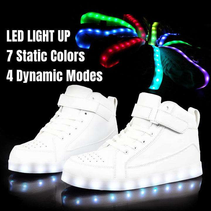 Men's comfortable glowing sneakers, suitable for extended wear at festivals.