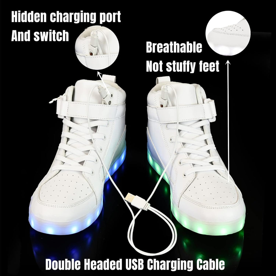 Rechargeable men's party shoes, designed for maximum fun & visibility in the dark.