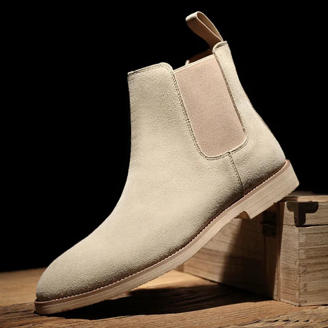 Comfortable men's slip-on ankle boots. Versatile Chelsea style, ideal for all-day wear & modern fashion.