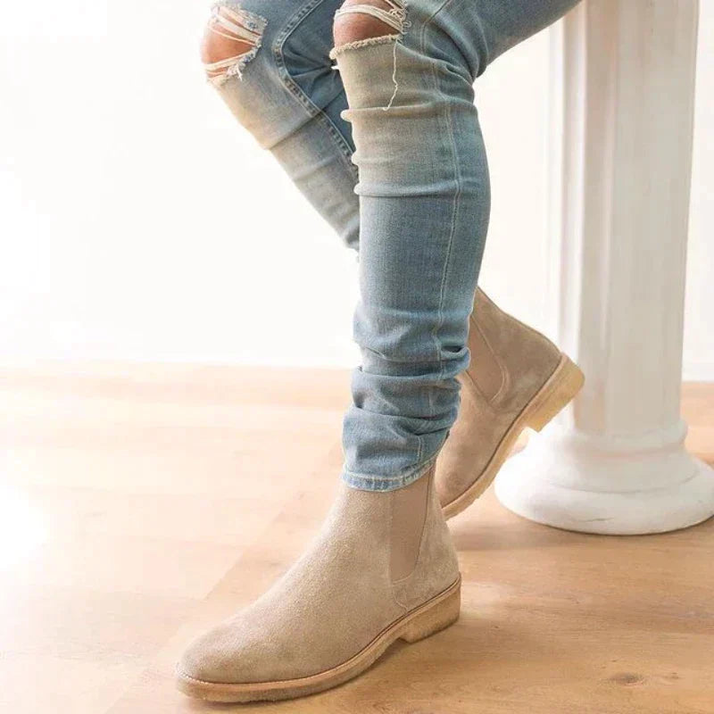 Versatile men's slip-on Chelsea boots. Ankle-high, perfect for dressy or casual looks & easy everyday wear.