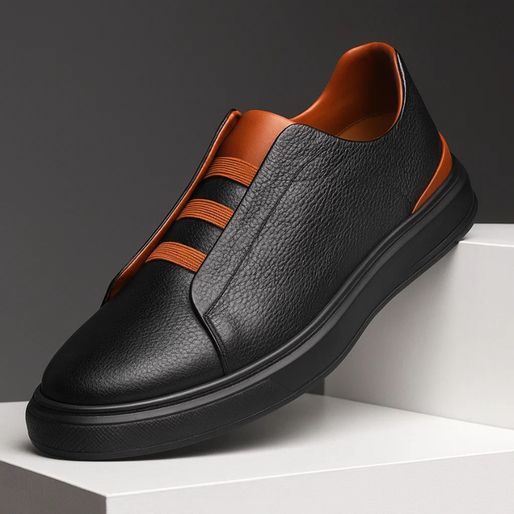 Comfortable men's slip-on sneakers with a cushioned sole, ideal for all-day wear.