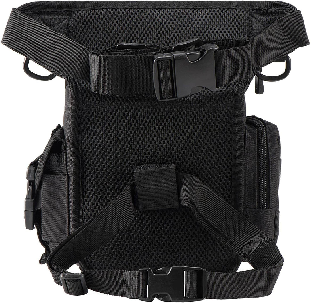 Heavy-duty men's drop leg bag, designed for active use in various outdoor and tactical environments.