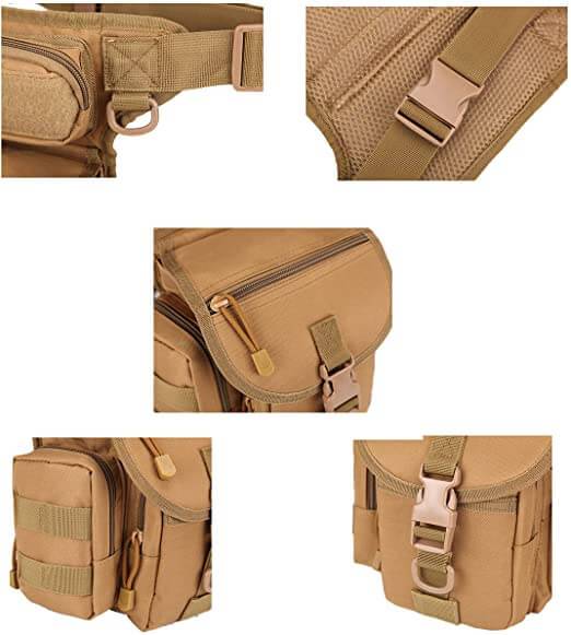 Versatile men's drop leg bag with multiple pockets, ideal for tactical gear, outdoor sports, and EDC.