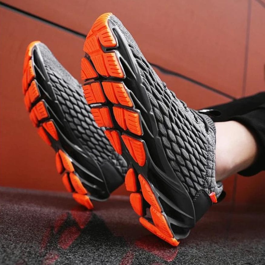 New men's ultimate comfort black walking shoes, ready for active everyday use, support & pain relief.