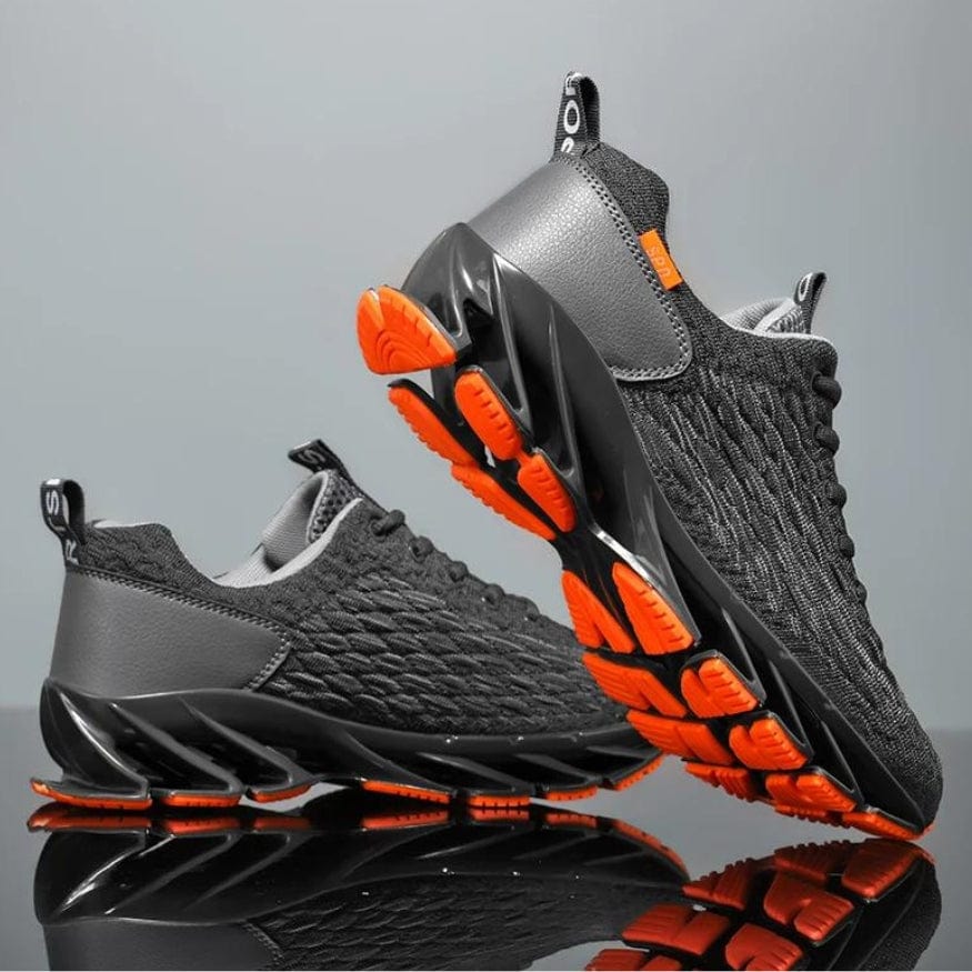 Breathable mesh upper of men's ultimate comfort walking shoes, black, for active everyday footwear.