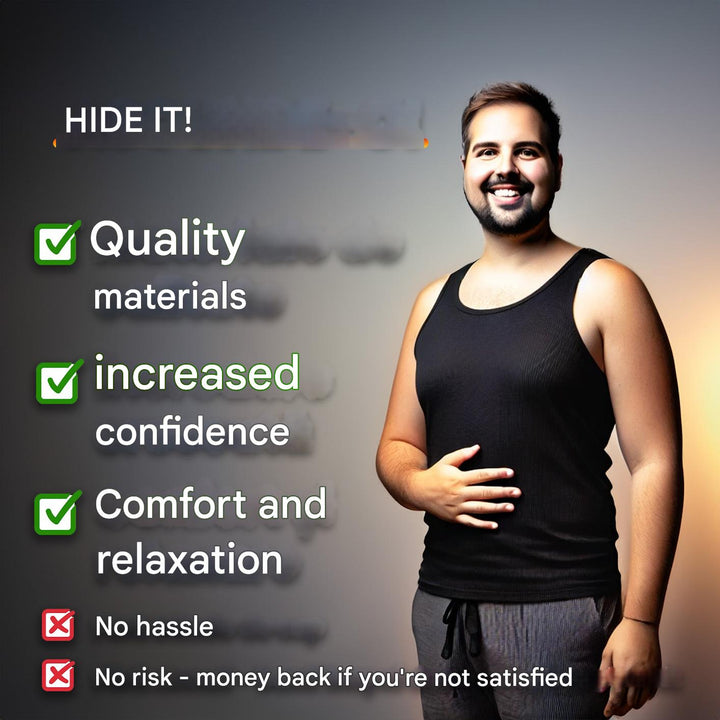 Achieve a confident look with this men's shaping undershirt, offering slimming compression & posture help.
