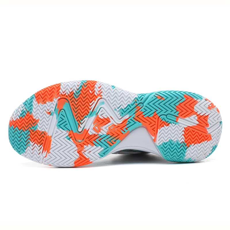 Calvin men's performance court sneakers, high-top graphic print design, ensuring excellent traction grip.