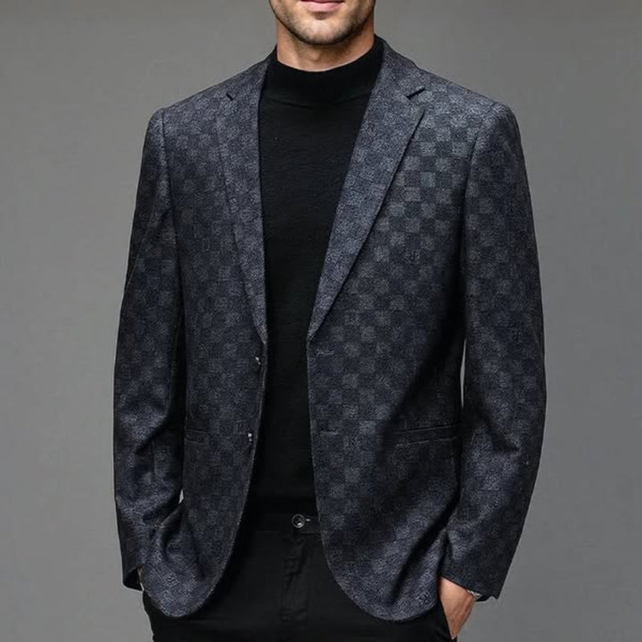 Fashionable men's patterned evening blazer. Slim fit, a statement jacket for formal wear, parties, or a bold smart casual look.