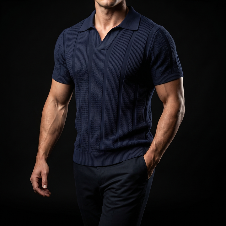 White men's polo shirt with modern fit. Breathable short sleeve summer shirt for ultimate cool comfort.