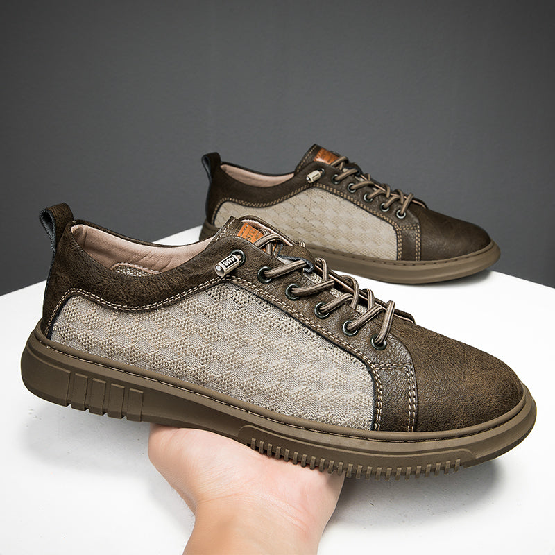 Men's breathable lace-up casual shoes, ideal for comfortable walking and everyday activities.