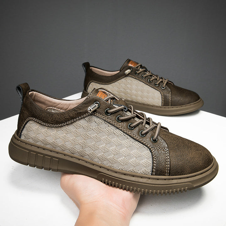 Men's breathable lace-up casual shoes, ideal for comfortable walking and everyday activities.