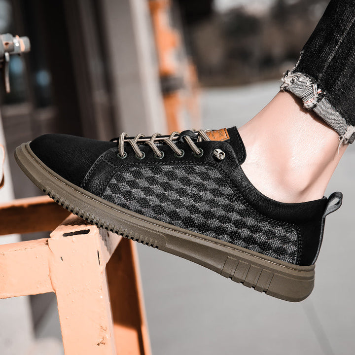 Everyday men's lace-up casual shoes, breathable and comfortable for walking and daily activities.