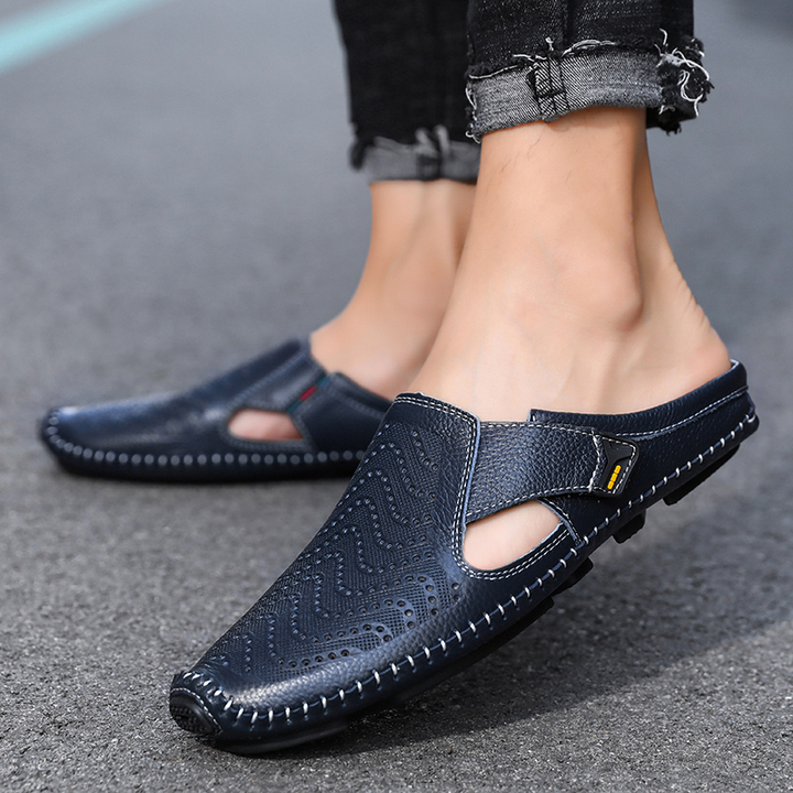 Secure fit men's walking sandals, breathable for outdoor summer adventures & casual daily comfort.