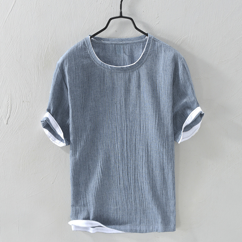 Men's breathable long-sleeve button-down shirt for effortless spring/summer style.