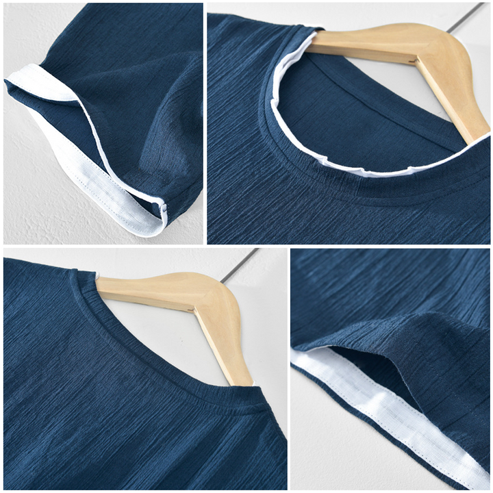 Stylish men's casual long-sleeve button-down shirt, ideal for effortless spring & summer fashion.