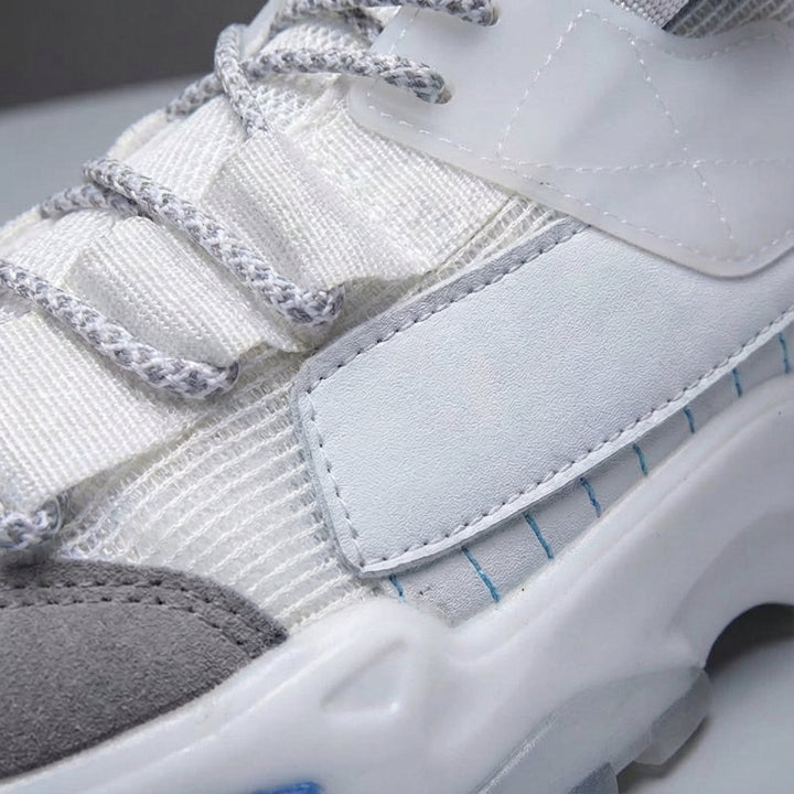Side view of men's breathable running shoes, lightweight design for sports and training