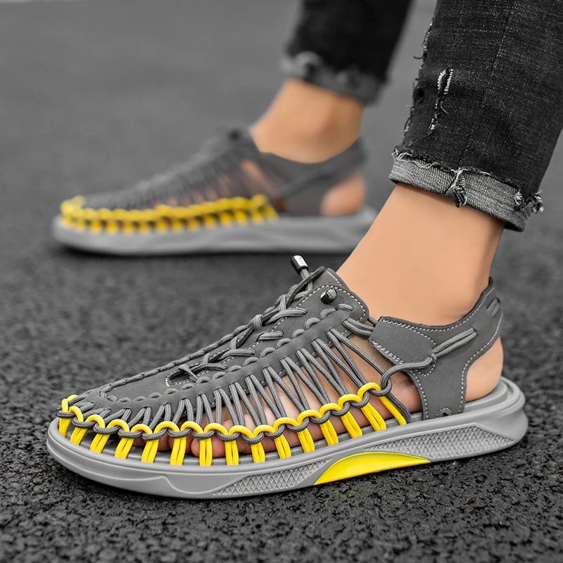 Breathable men's footwear, perfect for summer adventures.