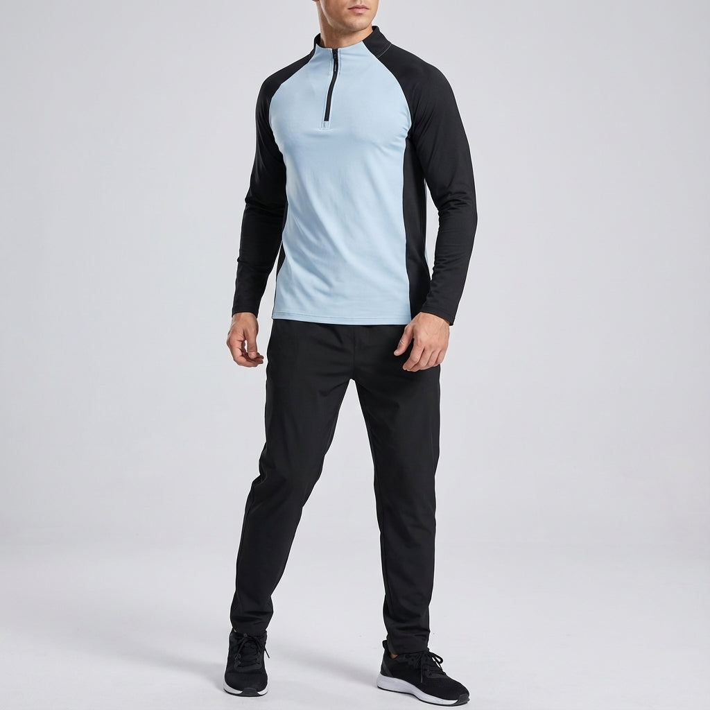 Phillip men's athletic training set, featuring quick-dry and breathable ice silk fabric.