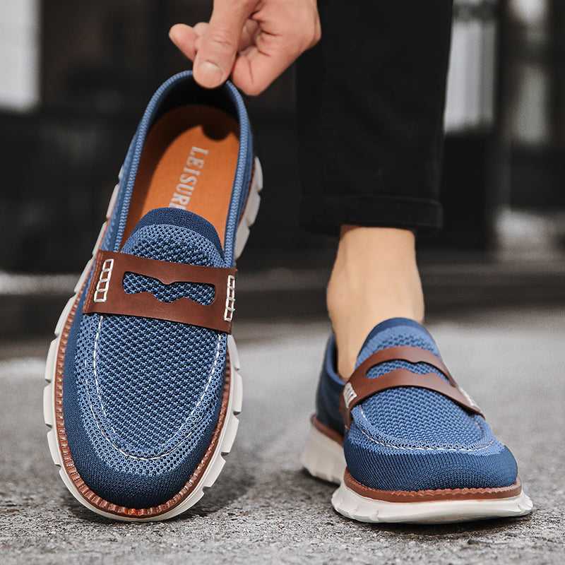 Comfortable men's loafers with orthopedic support, ideal for all-day wear & breathability.