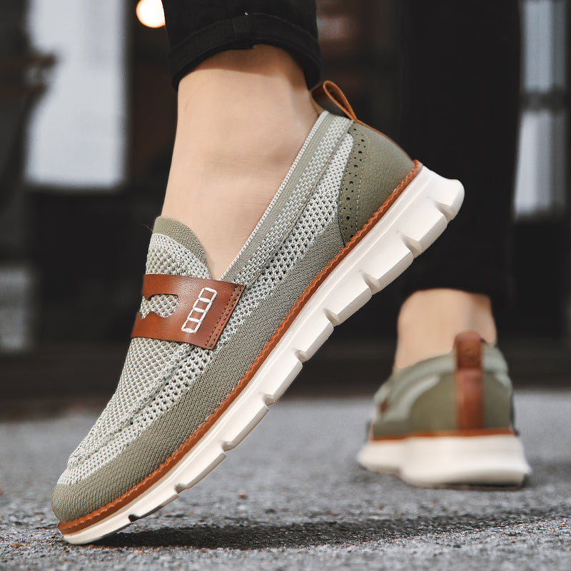 Modern men's fashion loafers, lightweight, breathable, & comfortable for casual outings.