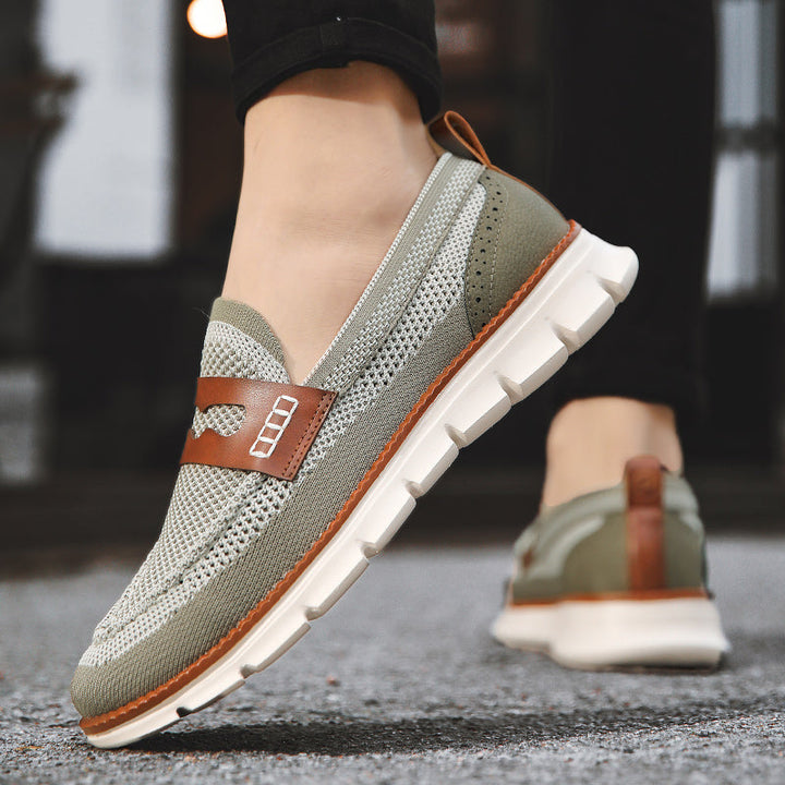 Modern men's fashion loafers, lightweight, breathable, & comfortable for casual outings.
