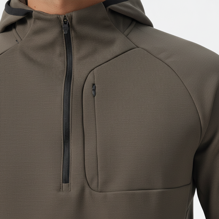 Comfortable men's breathable stretch athletic jacket. Ideal for training, fitness, and casual activewear.